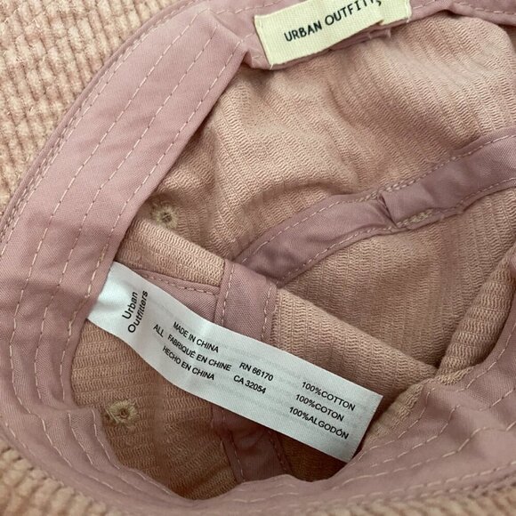 Urban Outfitters Bucket Hat Pink Corduroy One Size - Picture 3 of 6